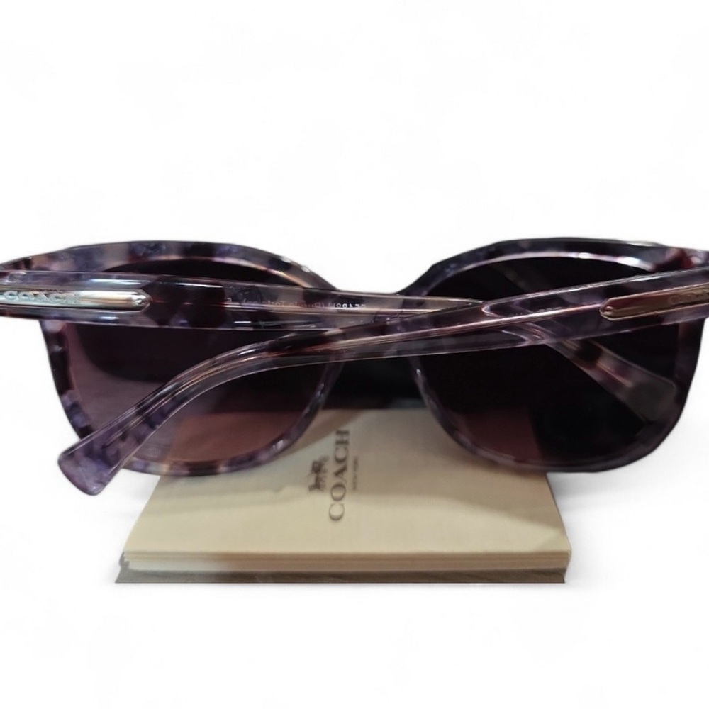 Coach Purple Tortoise Sunglasses For Women With Case EUC - Picture 7 of 7